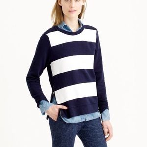 JCrew Striped Sweater w Side Zippers-XS